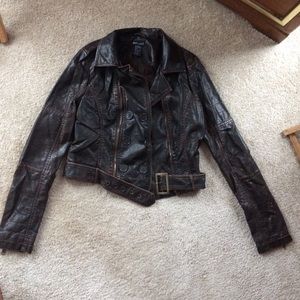 Faux leather jacket